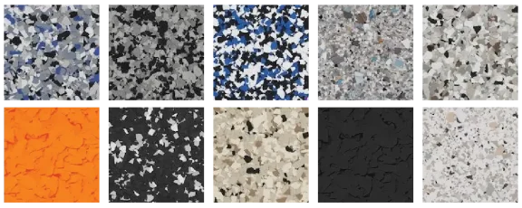 Epoxy Pattern and Color Swatches