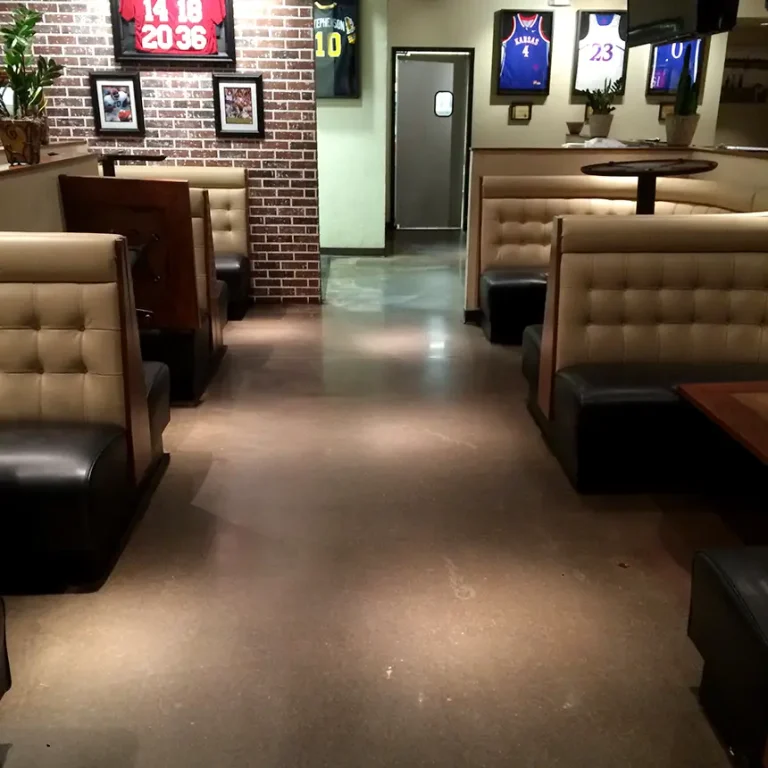 Shiny floor inside restaurant