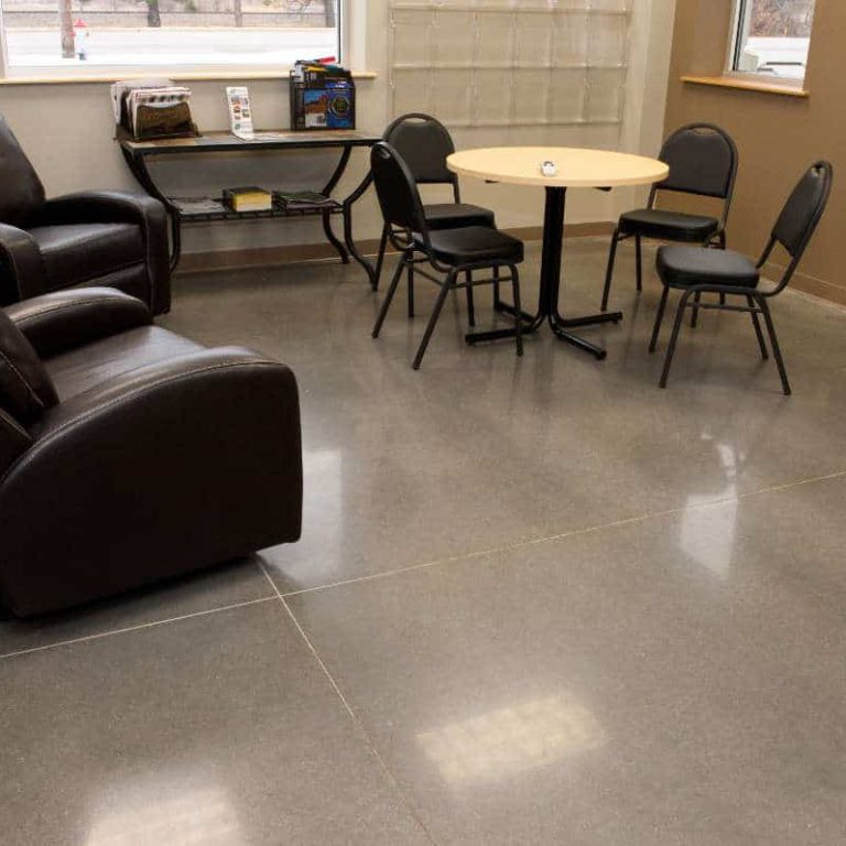 Commercial polished concrete.