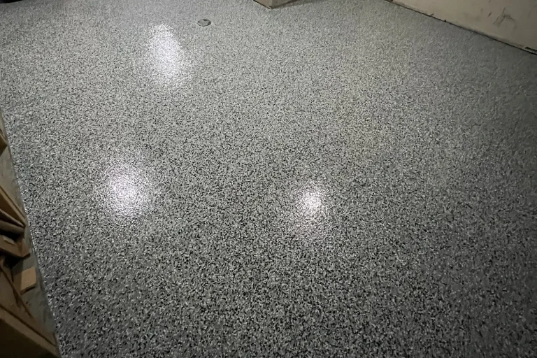 Epoxy floor in a basement