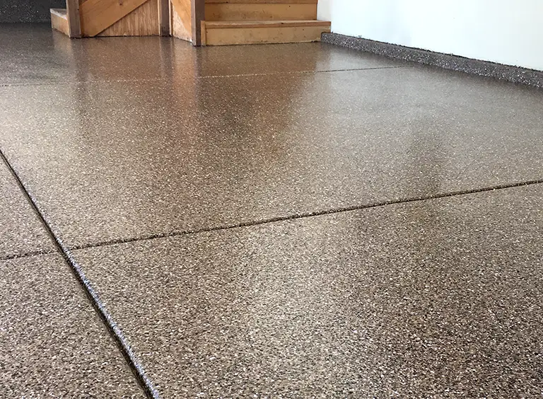 Close Up of Epoxy Garage Floor