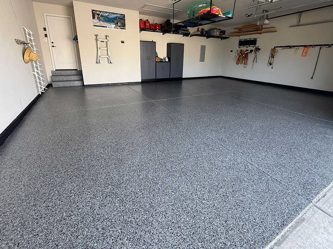 Empty Garage With New Epoxy Floor Coating