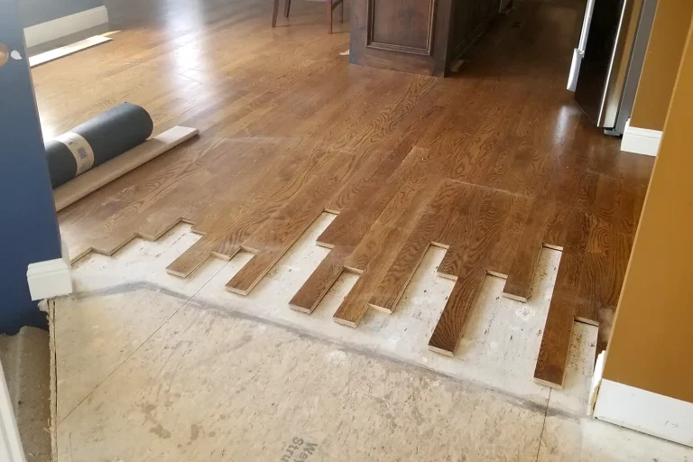 Wood Flooring Partially Installed