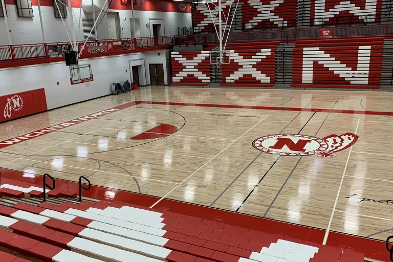 Shiny Floor in School Gym
