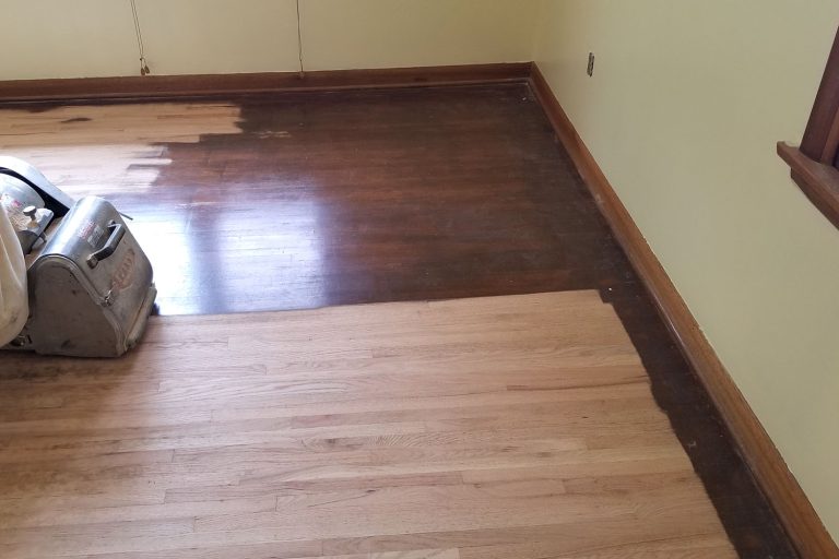 New Hardwood Floor with Fresh Stain